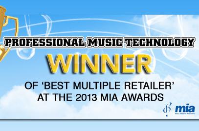 Professional Music Technology win the M.I.A 2013 Multiple Retailer Award!