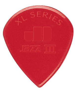 An image of Dunlop Nylon Jazz III XL Red Players (6 Pack) - Gift for a Guitarist | PMT Onlin...