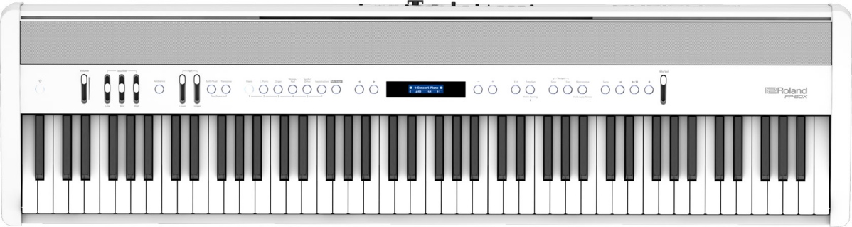 An image of Roland FP-60X 88 Note Compact Piano White | PMT Online