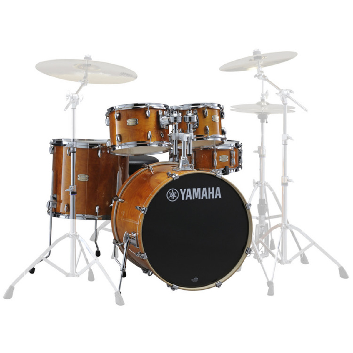 An image of Yamaha Stage Custom 22" 5-Piece Shell Pack, Honey Amber