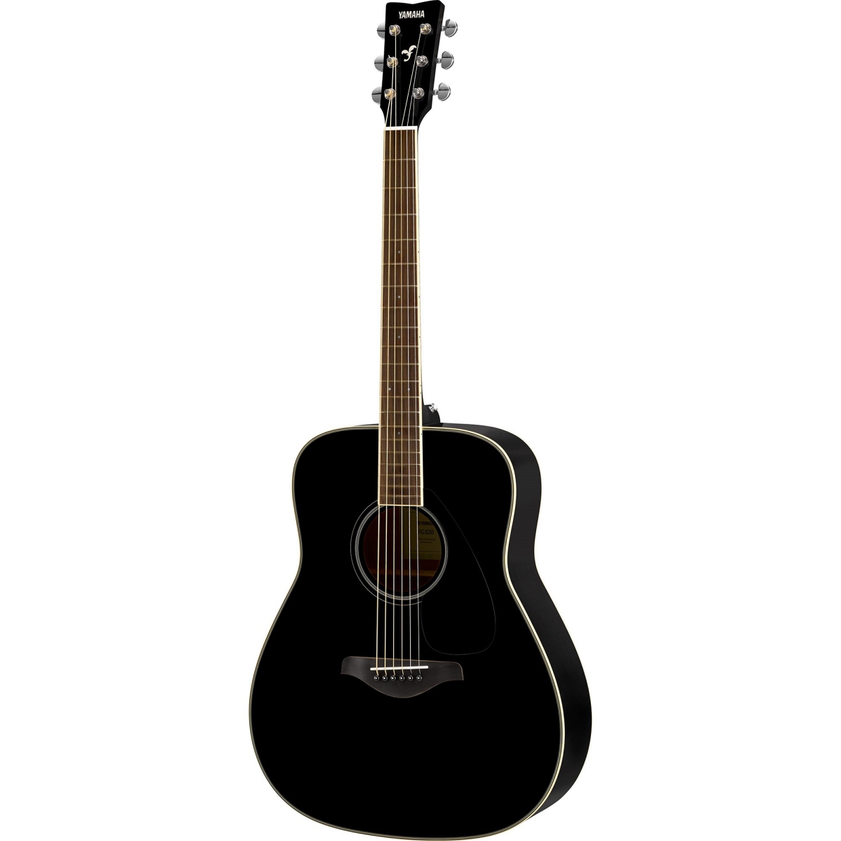 An image of Yamaha FG820 MKII Acoustic Guitar, Black | PMT Online