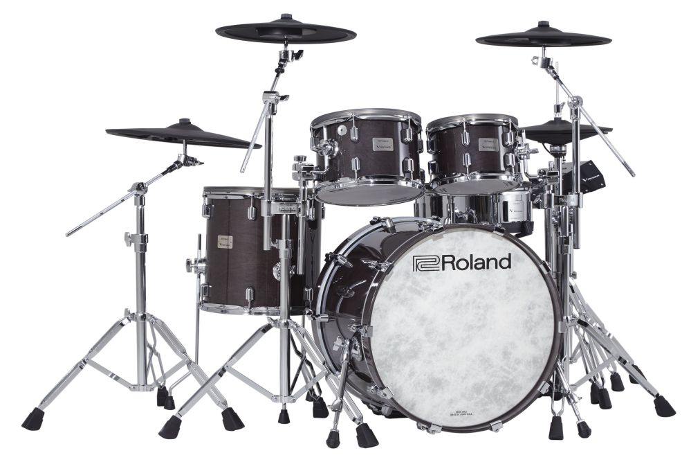 An image of Roland VAD706 V-Drums Acoustic Design Kit, Gloss Ebony | PMT Online
