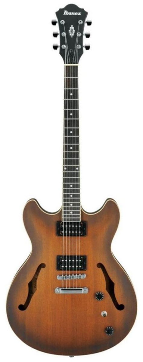 An image of Ibanez AS53 Hollow Electric Guitar Tobacco Flat | PMT Online