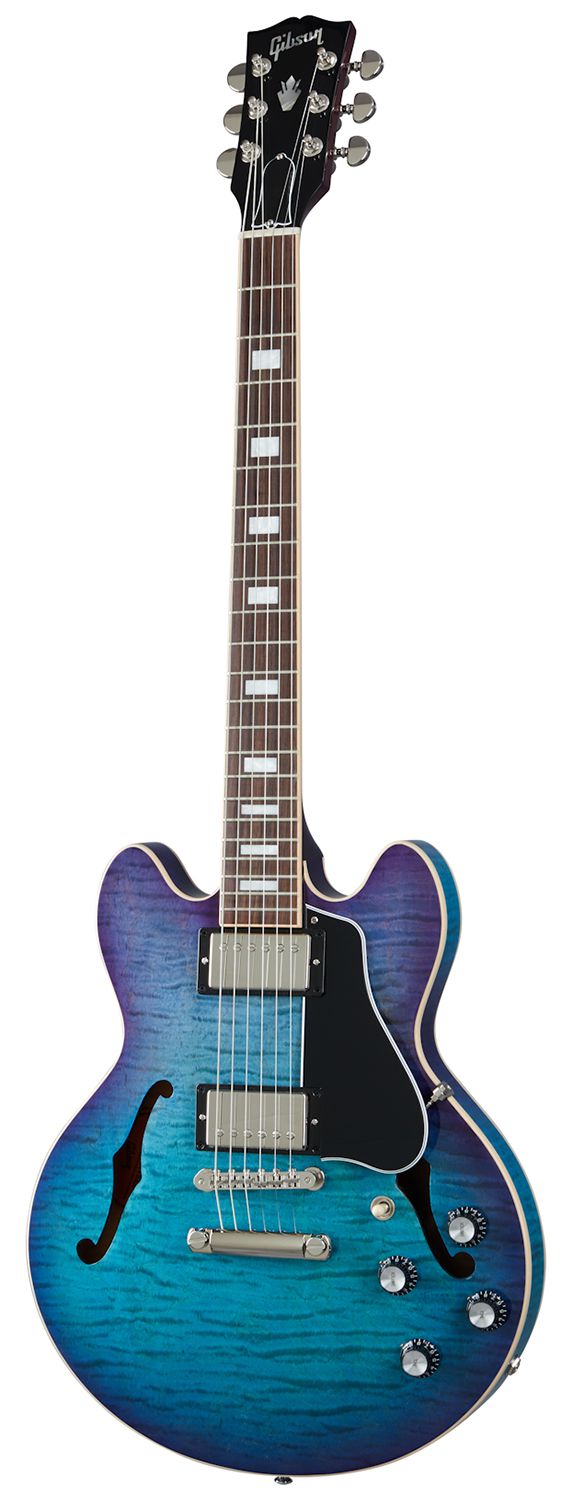 An image of Gibson ES-339 Figured Semi Hollow Guitar, Blueberry Burst | PMT Online