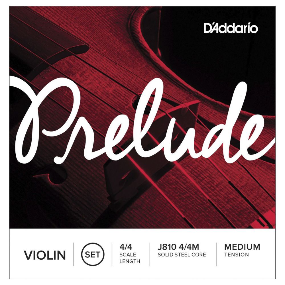 An image of DAddario Prelude Violin String Set 4/4 Scale Medium Tension | PMT Online