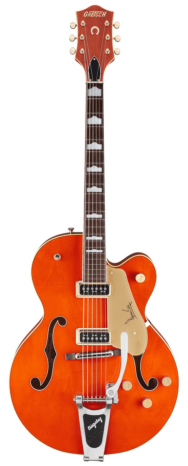 An image of Gretsch G6120DE Duane Eddy Signature Hollow Body Guitar, Desert Sunrise | PMT On...
