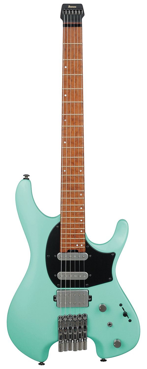 An image of Ibanez Q54-SFG Q Series Headless HSS Guitar, Sea Foam Green Matte | PMT Online
