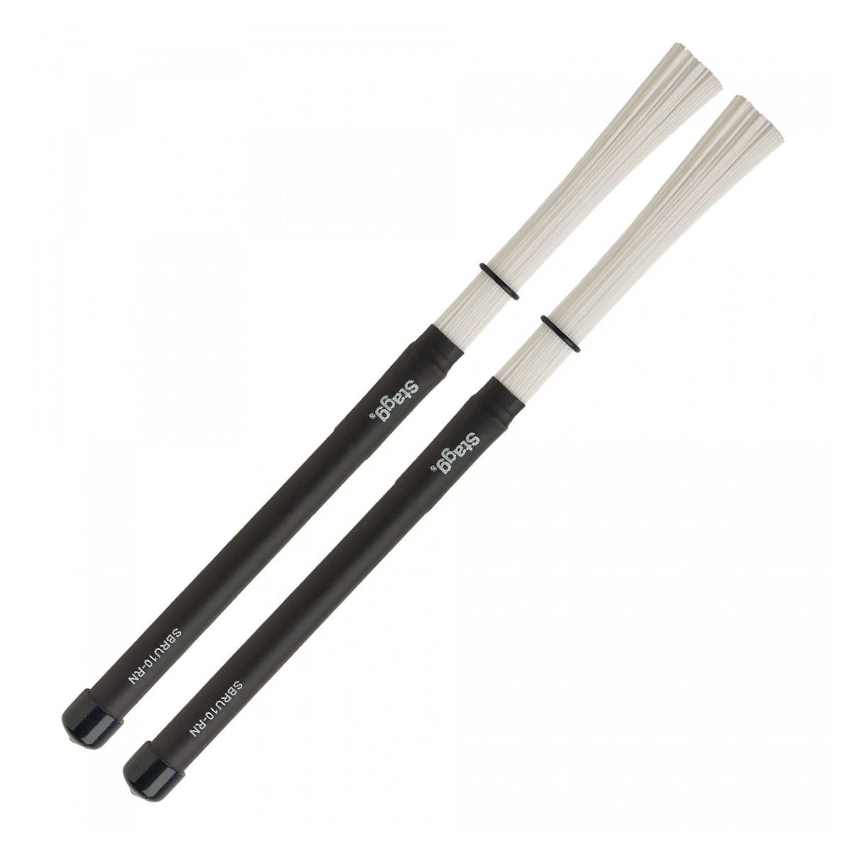 An image of Stagg Nylon Brushes SBRU10-RN with Rubber Handles