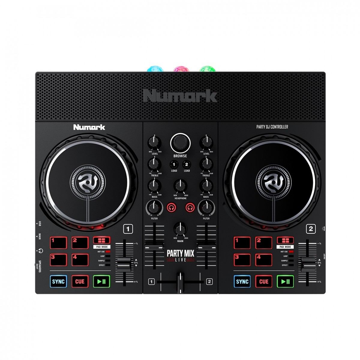 An image of Numark Party Mix Live DJ Controller | PMT Online