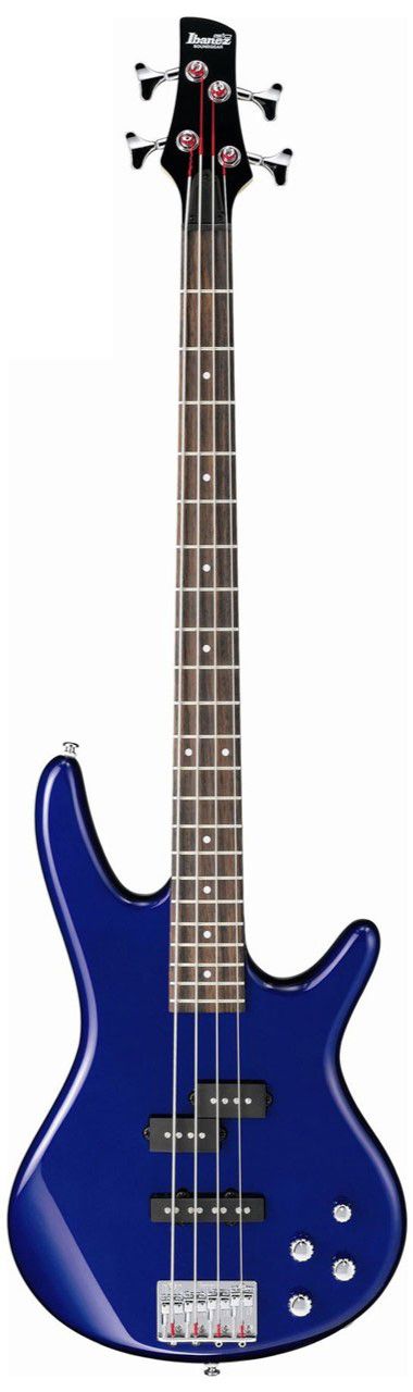An image of Ibanez Gio GSR200-JB 4-String Bass Guitar Jewel Blue | PMT Online
