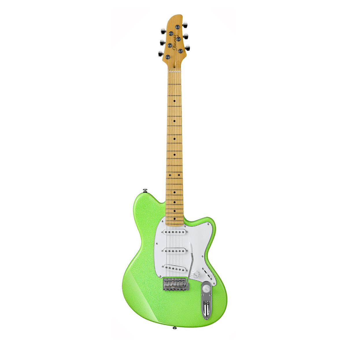 An image of Ibanez YY10 Yvette Young, Slime Green Sparkle | PMT Online