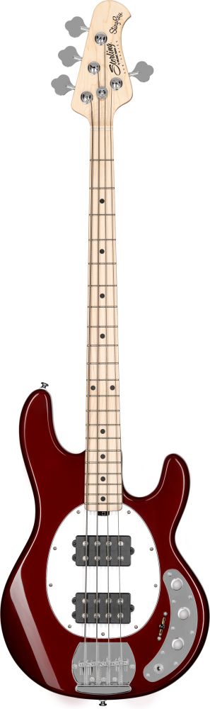 An image of Sterling By Music Man StingRay Ray4HH Bass Candy Apple Red | PMT Online