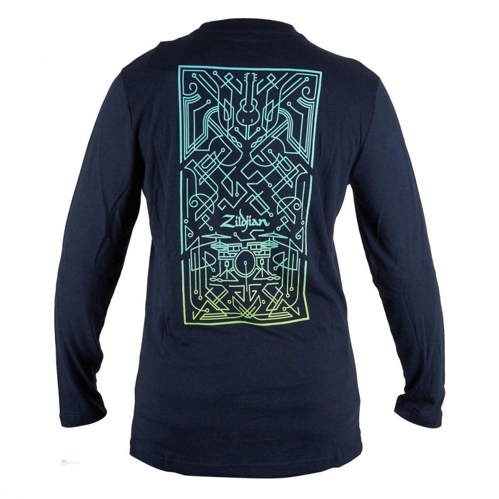 An image of Zildjian Art Deco Long Sleeve T-Shirt Large