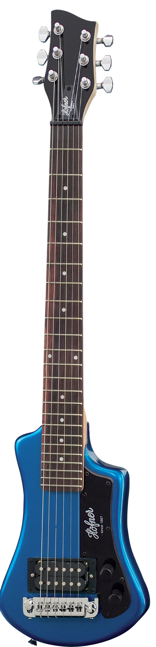 An image of Hofner Shorty Guitar Blue