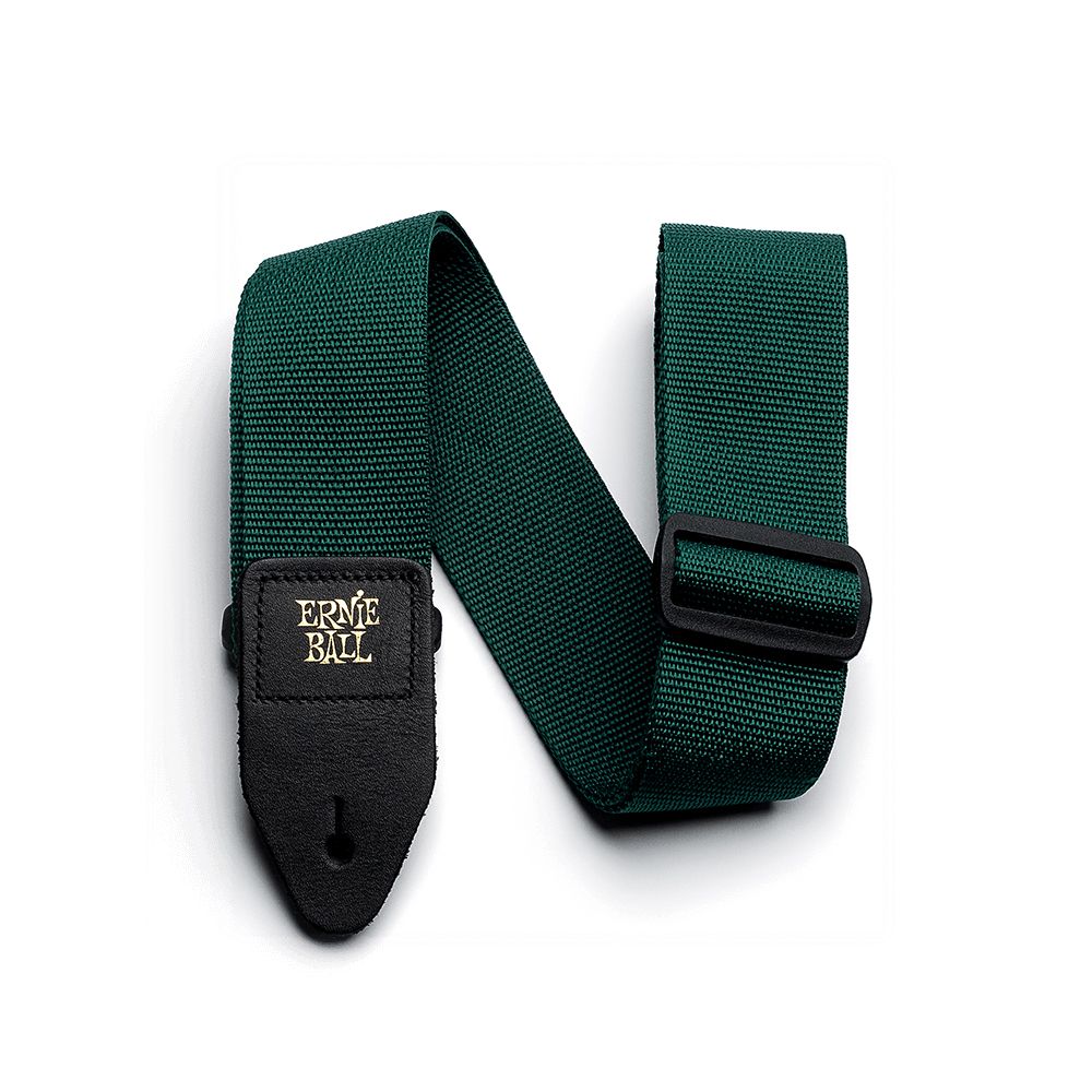 An image of Ernie Ball Polypro Strap Forest Green | PMT Online