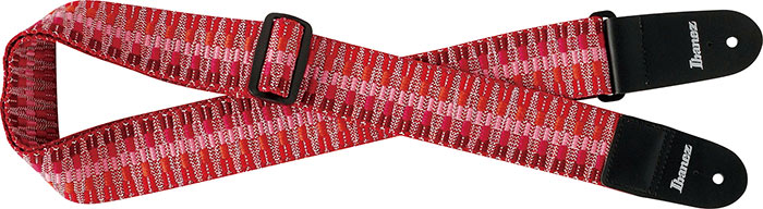 An image of Ibanez GSB50-C6 50mm Braided Strap Adjustable 950-1700mm Red | PMT Online