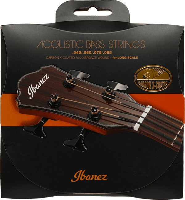 An image of Ibanez IABS4XC ACOUSTIC BASS STRINGS Carbon 40/95 Black | PMT Online