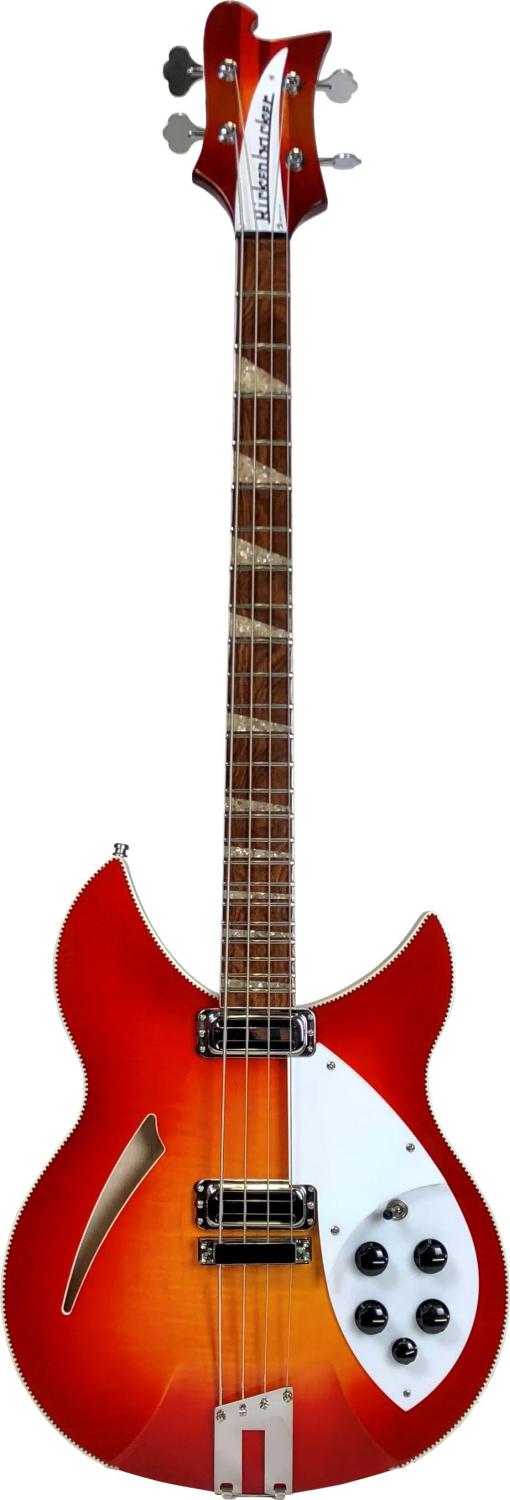 An image of Rickenbacker Ltd Ed 90th Anniversary 4005XC Bass, Amber Fireglo | PMT Online