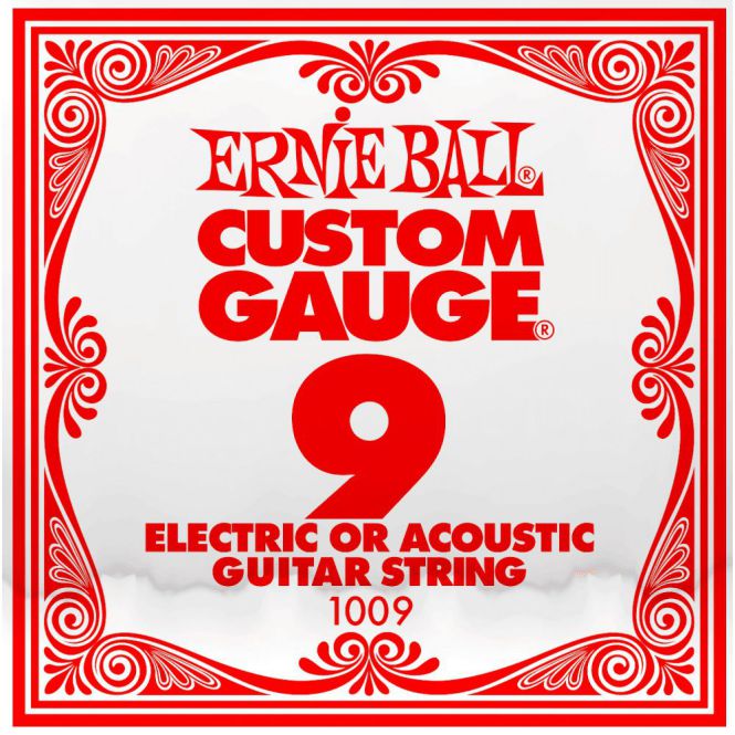 An image of Ernie Ball 1009 .009 Single Plain Steel String | PMT Online