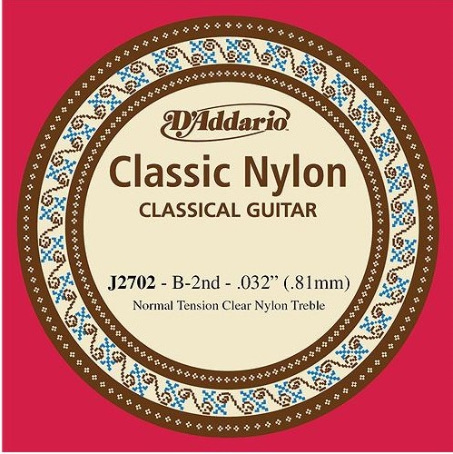 An image of D'Addario J2702 Nylon Classical Single String Second String | PMT Online
