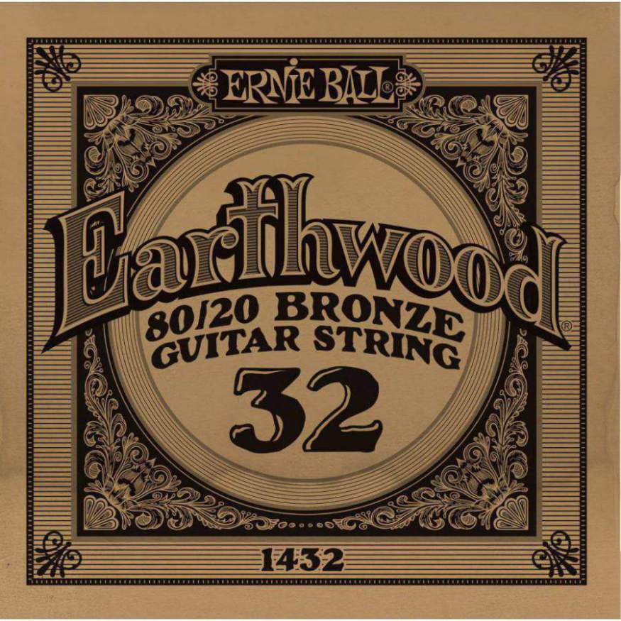 An image of Ernie Ball 1432 .032 Earthwood Acoustic 80/20 Bronze | PMT Online
