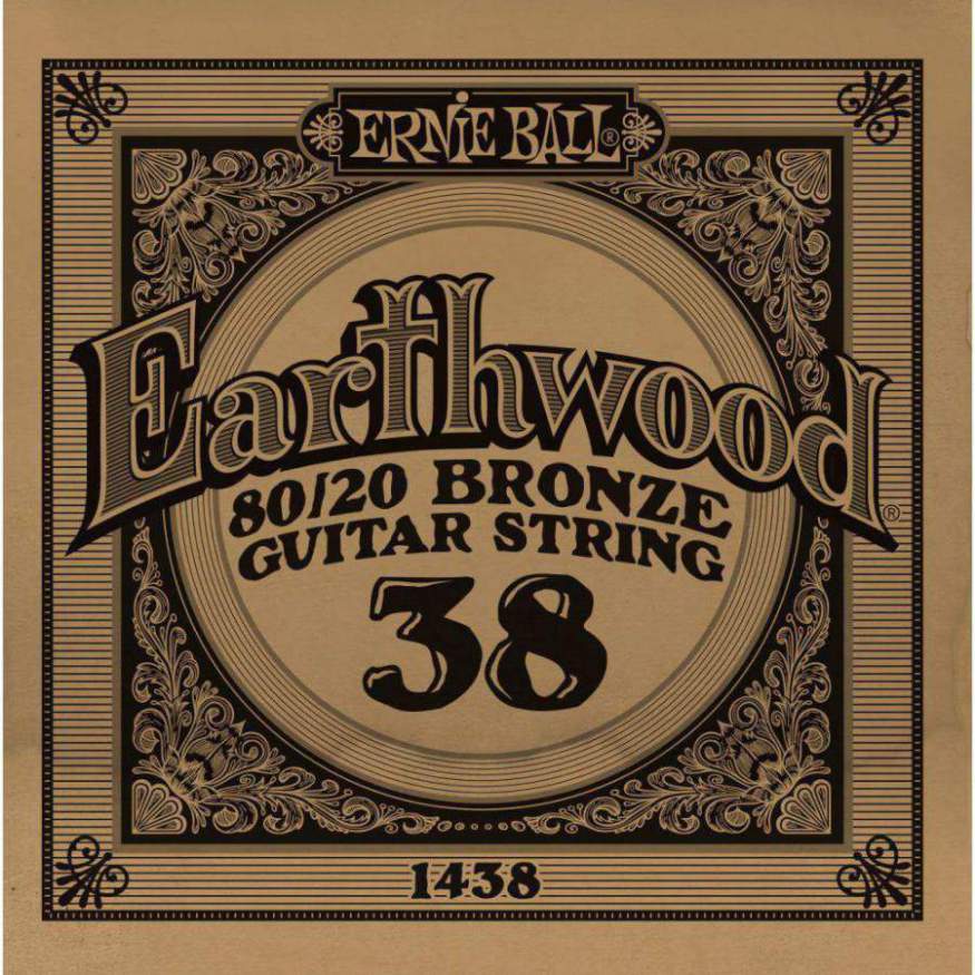 An image of Ernie Ball 1438 .038 Earthwood Acoustic 80/20 Bronze | PMT Online