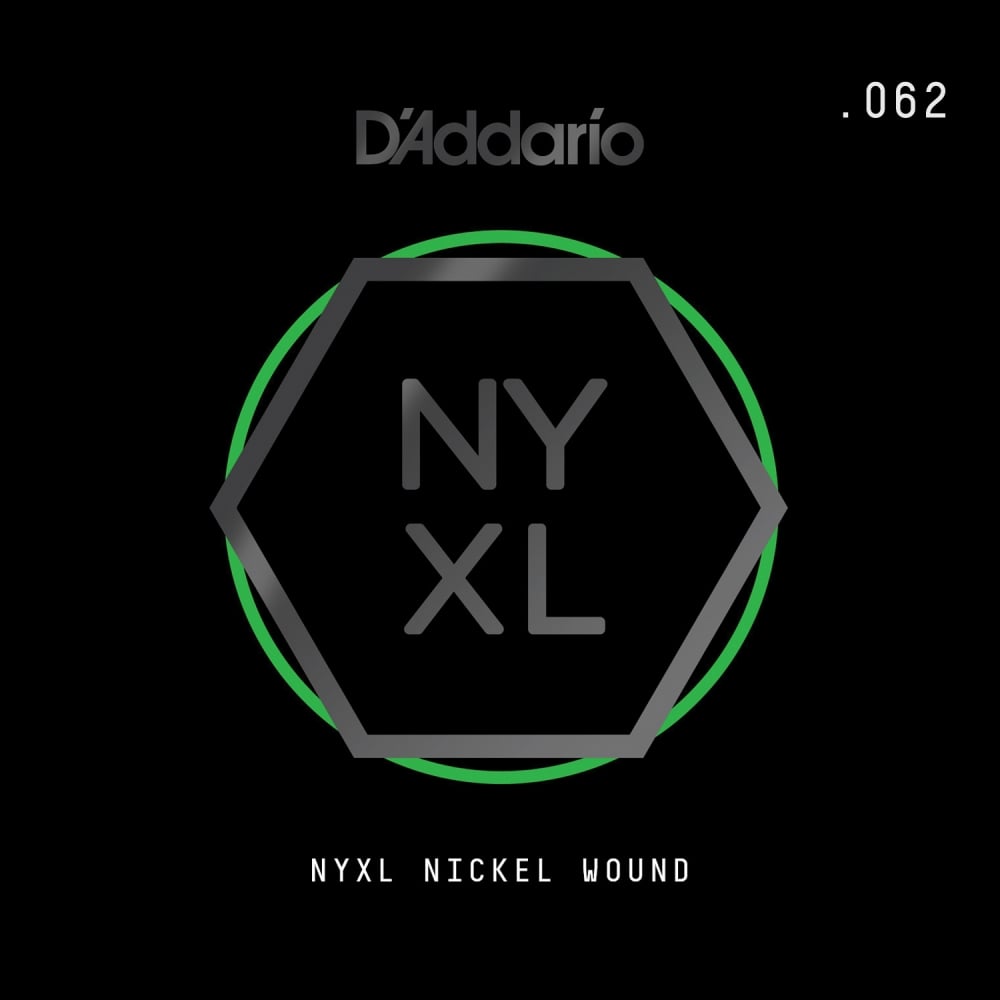 An image of D'Addario NYNW062 Nickel Wound Electric Guitar Single String .062 | PMT Online