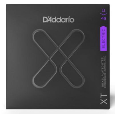 An image of D'Addario XT Coated Nickel-Plated Steel 11-49 Electric Guitar Strings | PMT Onli...