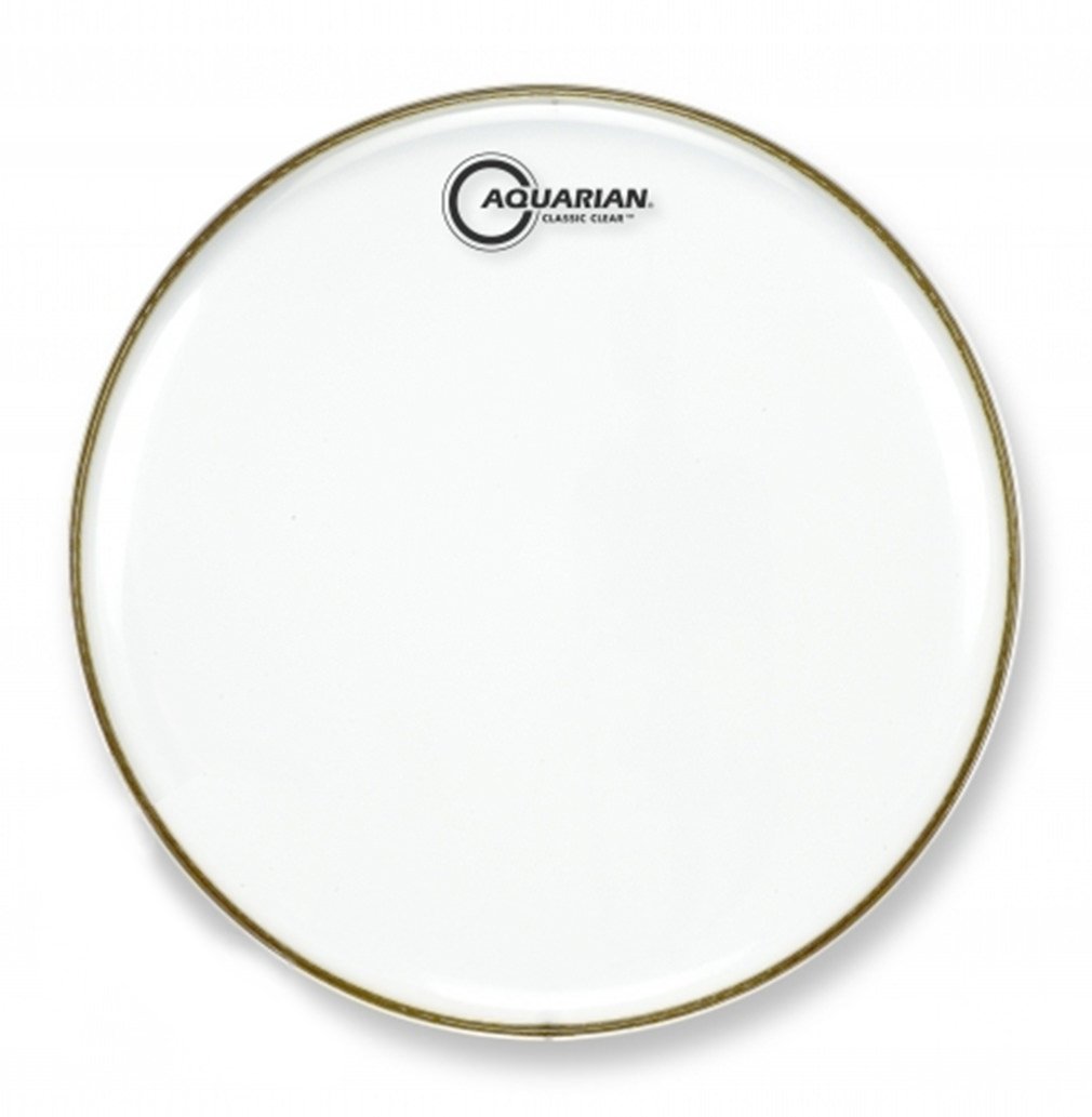 An image of Aquarian 10" Classic Clear Resonant Gloss White Drumhead