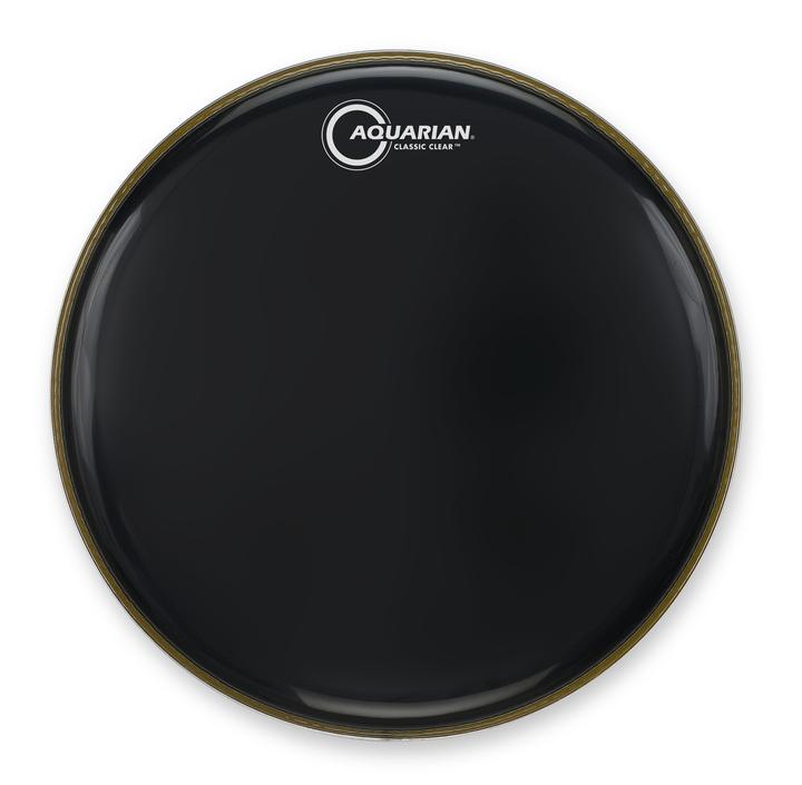 An image of Aquarian 16" Classic Clear Resonant Black Drumhead