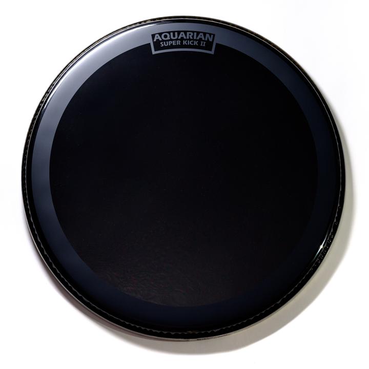 An image of Aquarian 20" Reflector Super Kick Black Mirror Drumhead | PMT Online