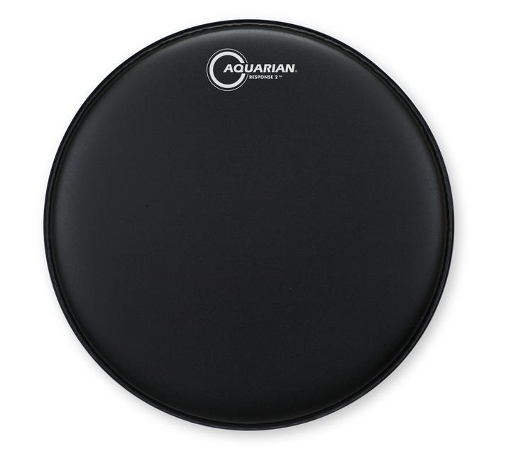 An image of Aquarian 10" Response 2 Texture Coated Drumhead, Black | PMT Online