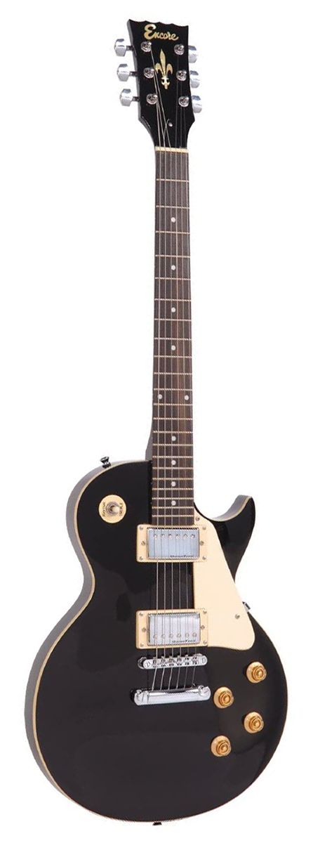 An image of Encore E99BLK Electric Guitar Gloss Black | PMT Online