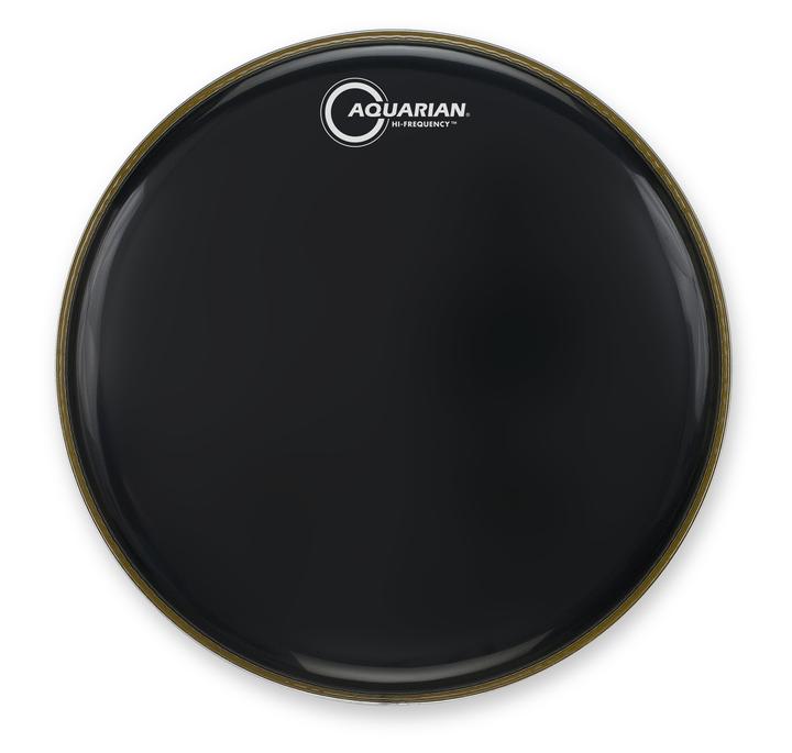 An image of Aquarian 8" Hi-Frequency Resonant Gloss Black Drumhead | PMT Online