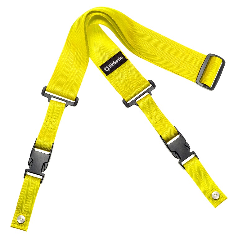 An image of Dimarzio Cliplock Strap Yellow | PMT Online