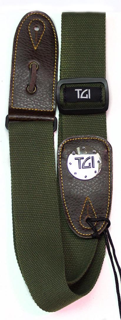 An image of TGI Guitar Strap Woven Green | PMT Online