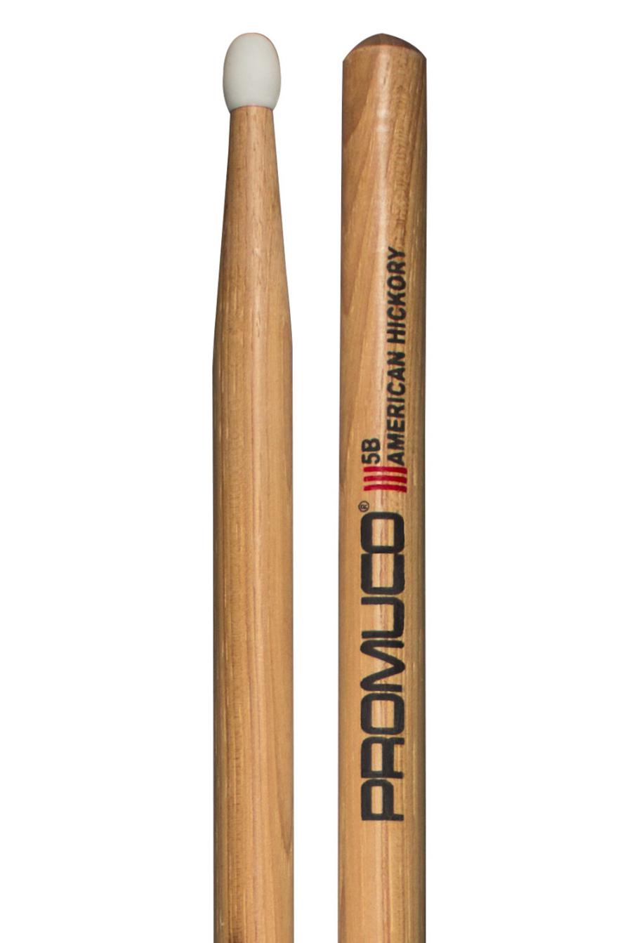 An image of Promuco Drumsticks Hickory 5b Nylon Tip | PMT Online
