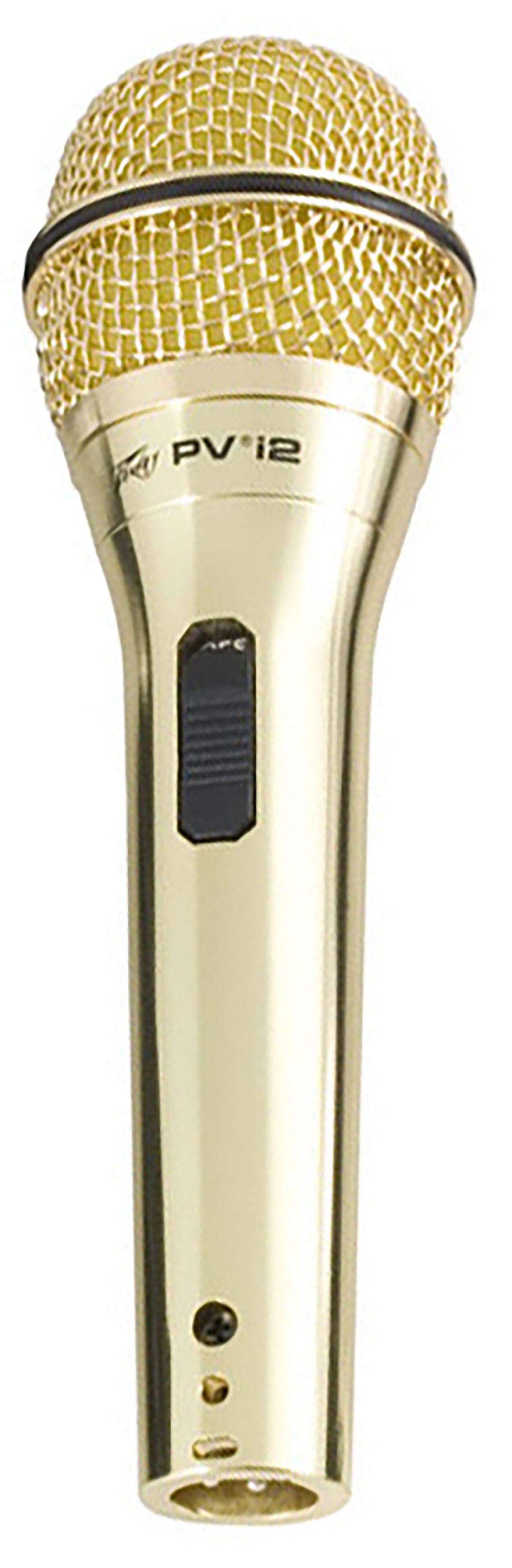 An image of Peavey Pvi2 Dynamic Microphone XLR Gold Finish - Gift for a Musician | PMT Onlin...