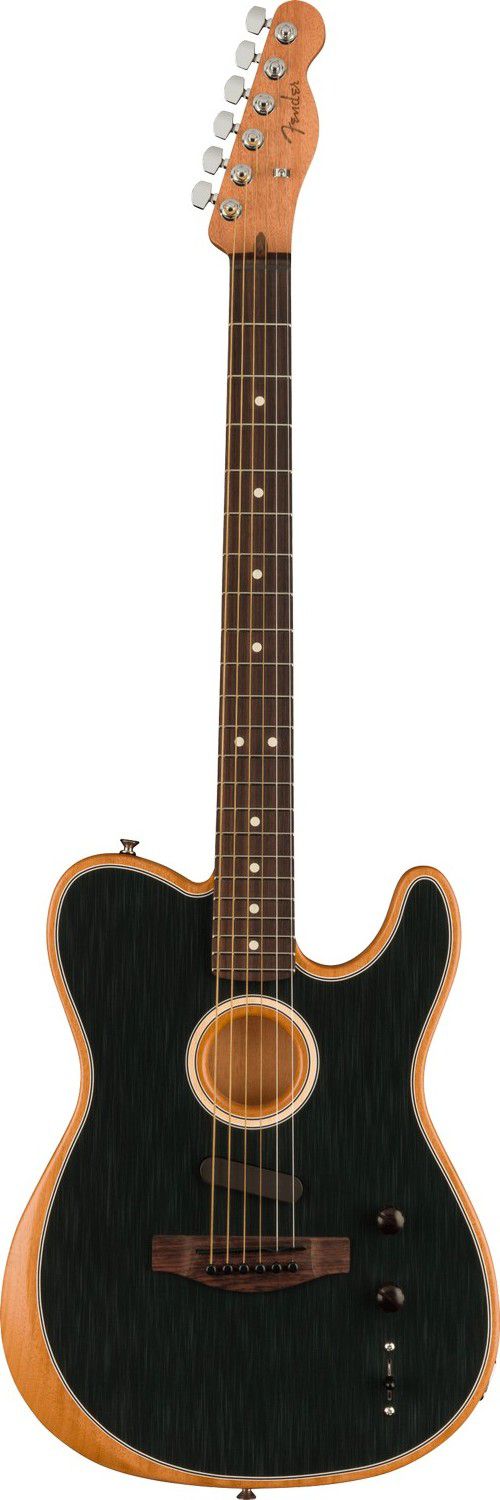 An image of Fender Acoustasonic Player Telecaster Brushed Black | PMT Online