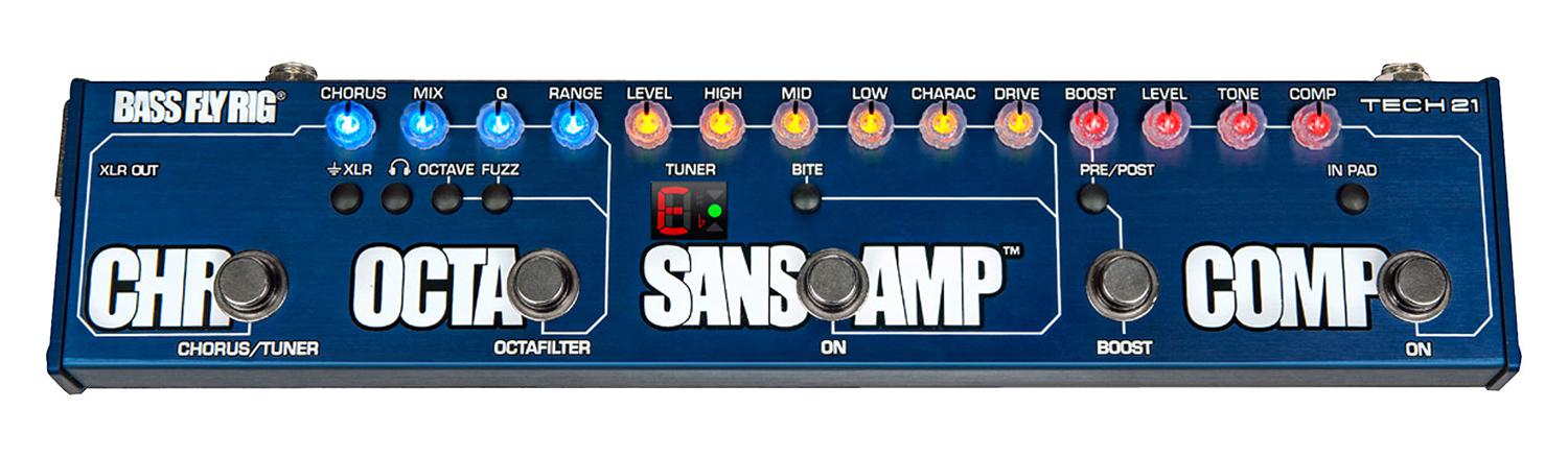 An image of Tech 21 SansAmp Bass Fly-Rig 5 Mini Multi Effects | PMT Online