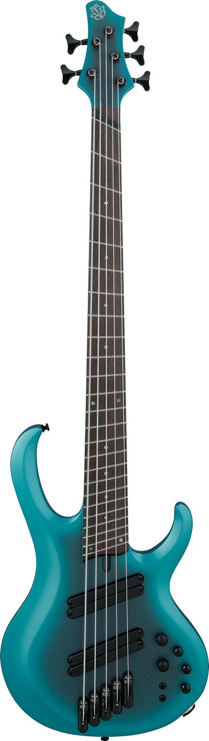 An image of Ibanez Btb605ms Electric Bass Guitar, Cerulean Aura Burst Matte