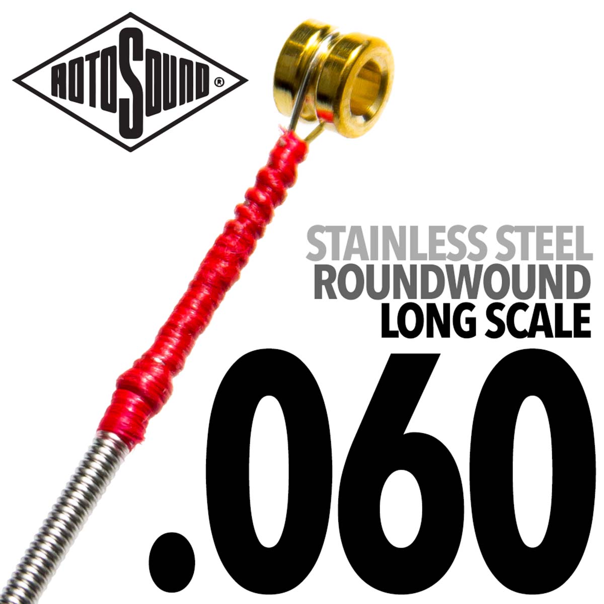 An image of Rotosound SBL060 Stainless Steel Single Bass String, 0.60 | PMT Online