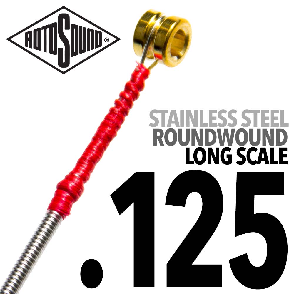 An image of Rotosound SBL125 Stainless Steel Single Bass String, 1.25 | PMT Online