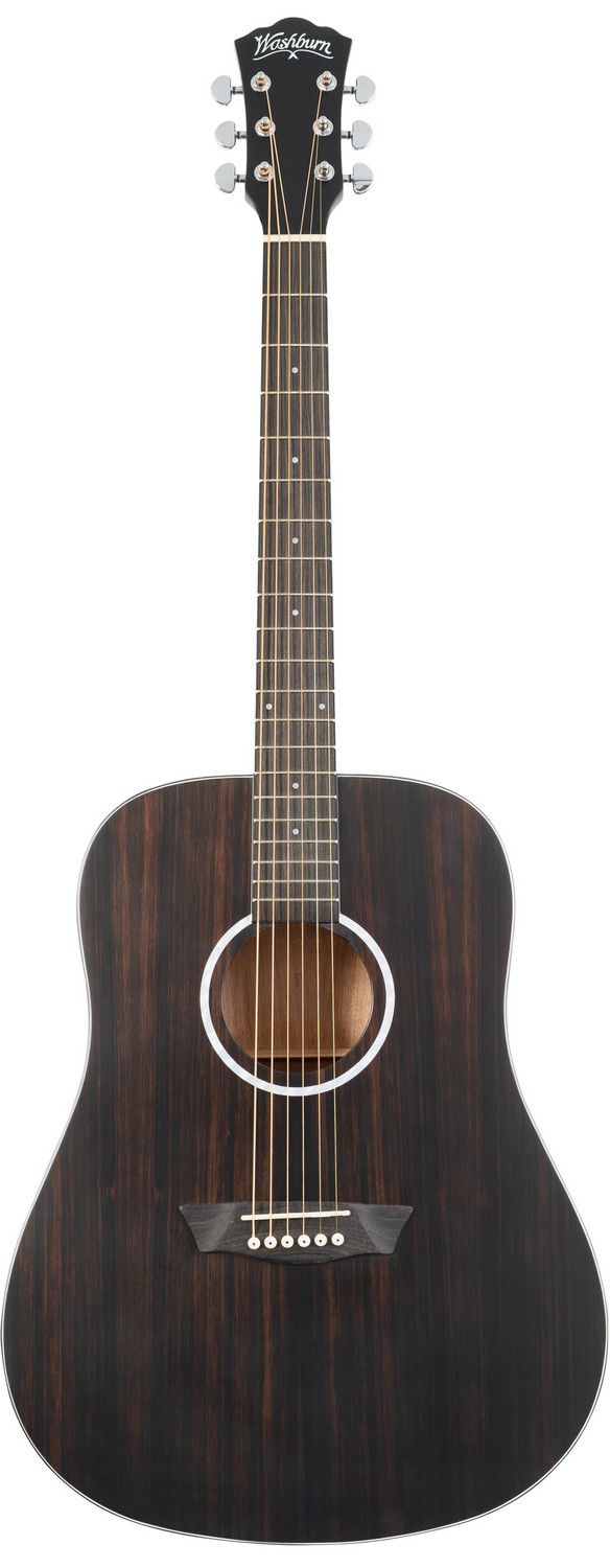 An image of Washburn Deep Forest Ebony D Acoustic Guitar | PMT Online