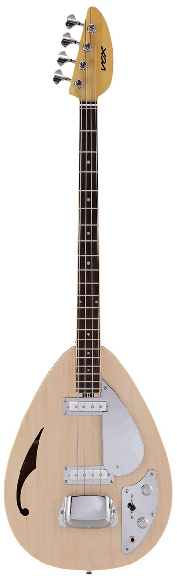 An image of VOX VBW-3000 Teardrop Electric Bass Guitar, Natural | PMT Online