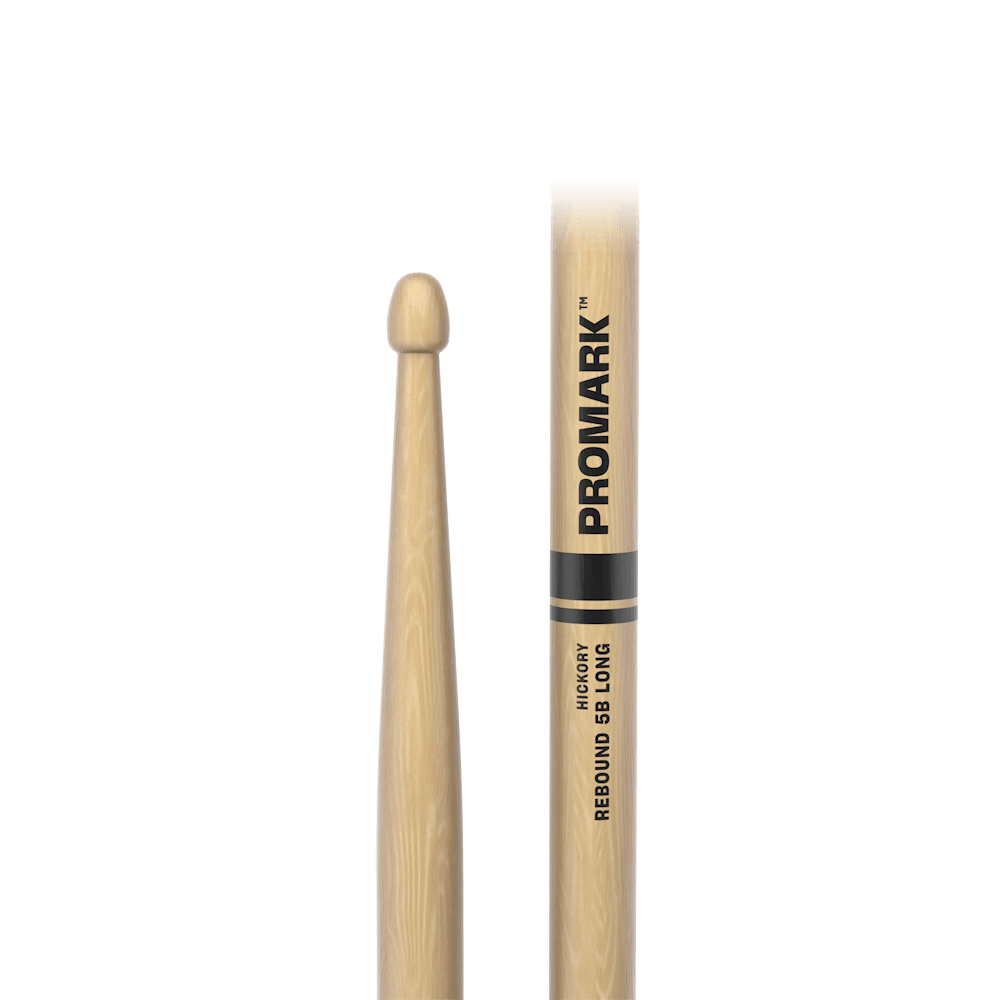 An image of ProMark Rebound 5B Long Hickory Drumstick Acorn Wood Tip - Gift for a Drummer | ...