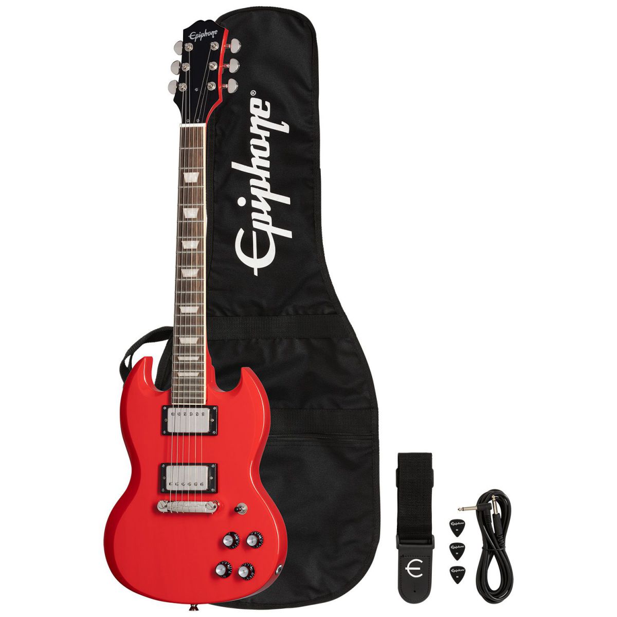 An image of Epiphone Power Players SG Guitar, Lava Red | PMT Online