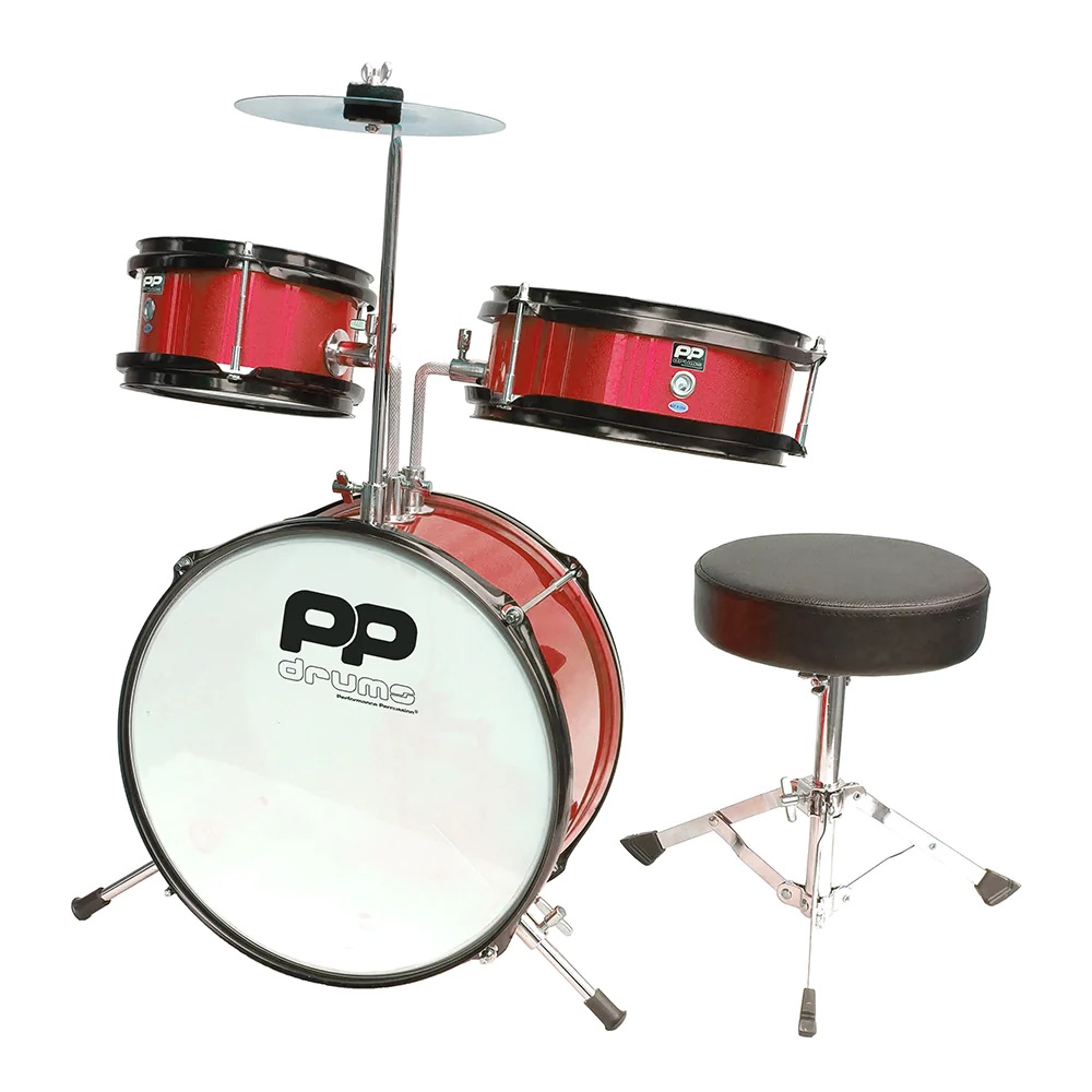An image of PP Junior 3PC Drum Kit Red | PMT Online