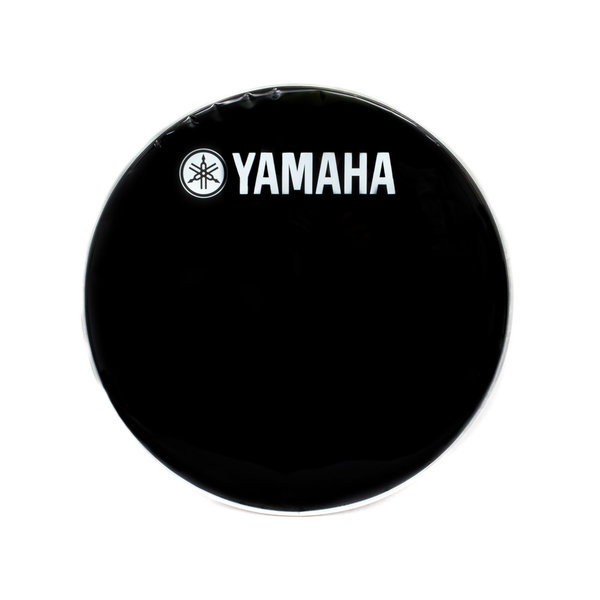 An image of Yamaha Drum Head 24 Classic Yamaha  logo P3 Black | PMT Online