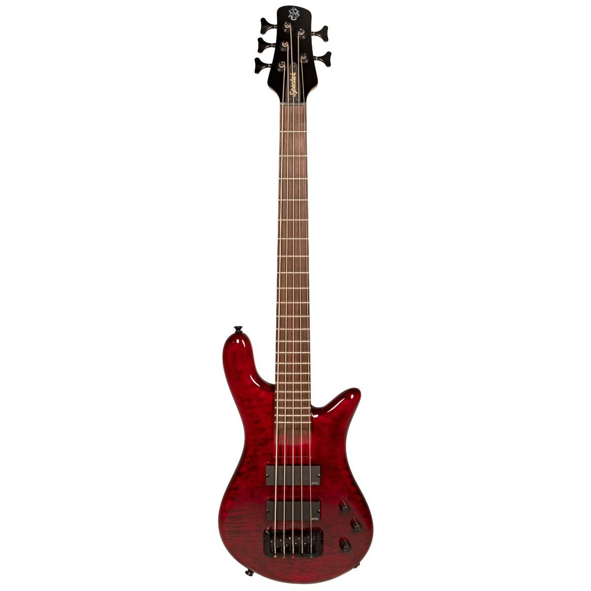 An image of Spector Bantam-5 5-String Electric Bass, Black Cherry Gloss | PMT Online